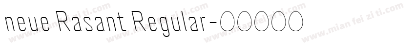 neue Rasant Regular字体转换